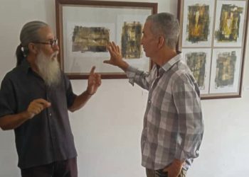 Juan Carlos Izaguirre en su primera exposición personal