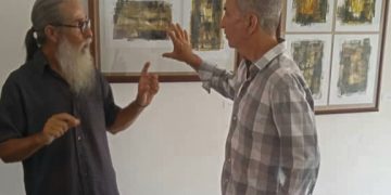 Juan Carlos Izaguirre en su primera exposición personal