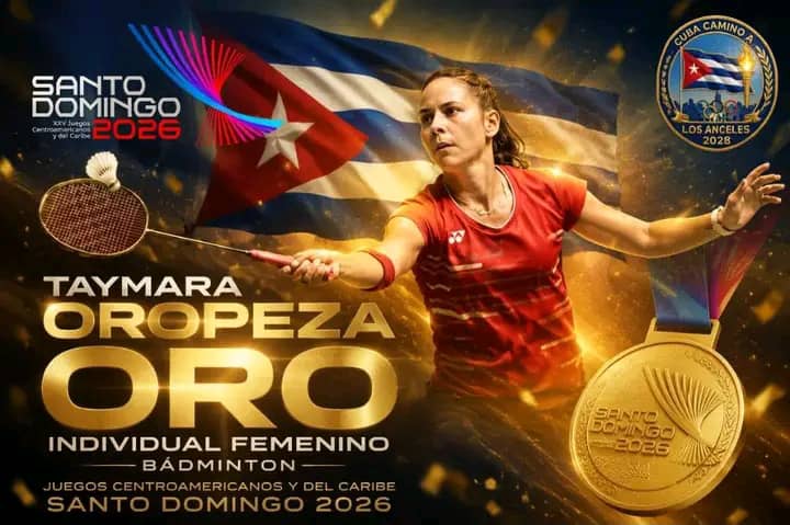 Taimara Oropesa, logró el oro Centroamericano y del Caribe en el bádminton Foto tomada de internet