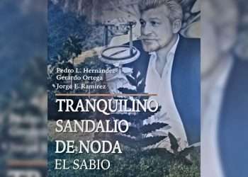 Portada de " Tranquilino Sandalio de Noda, el sabio vueltavajero", escrita por Pedro Luís Hernández Pérez, Gerardo Ortega Rodríguez y Jorge Fredy Ramírez Pérez