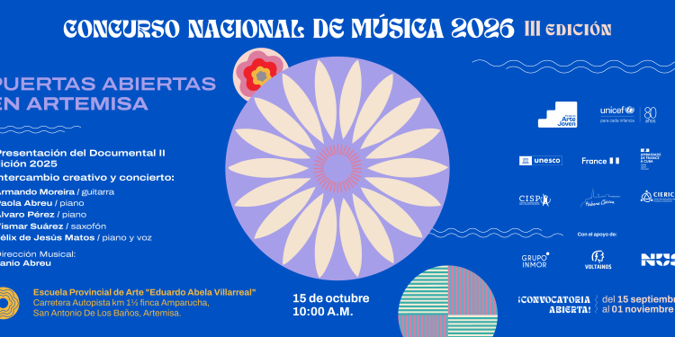 Puertas Abiertas Artemisa. Concurso Nacional de Música FAJ_UNICEF 2026